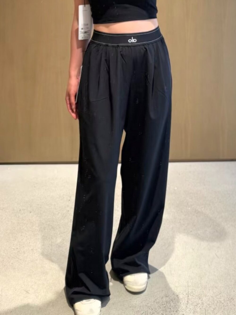 NWT Alo Yoga Black Suit Up Trouser 🥨 Women's Regular 30" Inseam Daily Pants 💗 - Picture 7 of 7